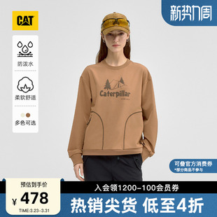 商场同款 户外撞色印花防水圆领套衫 女士经典 CAT卡特春季