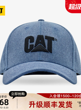 CAT卡特秋冬新款男女同款鸭舌帽时尚百搭基础款帽子蓝色棒球帽