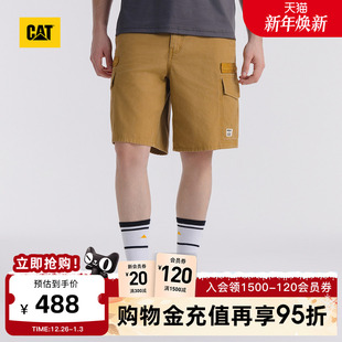 户外经典 男士 休闲美式 宽松水洗美拉德工装 CAT卡特25夏季 短裤 新品