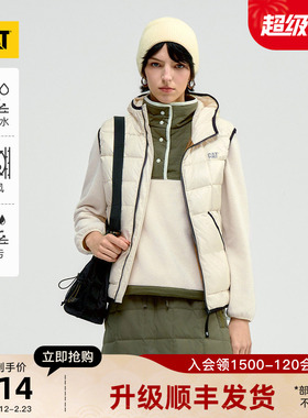 【三防】CAT卡特25秋冬女士防风防水防污轻薄羽绒背心商场同款