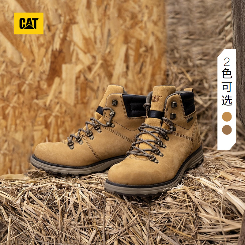 CAT卡特25秋季新款男式城市机能户外高帮牛皮工装靴防水登山鞋