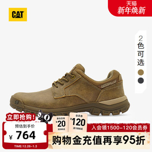 CAT卡特25秋冬新品男士休闲工装低帮鞋皮鞋休闲鞋通勤鞋商场同款