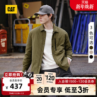短款 休闲通勤工装 宽松衬衫 式 棉服外套 CAT卡特25秋冬新品 薄款 男士