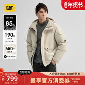男士 经典 户外保暖中长款 CAT卡特25秋冬新品 防泼溅工装 口袋羽绒服