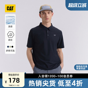 男士 凉感 CAT卡特25夏季 轻薄Polo衫 后背网眼透气翻领短袖