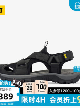 CAT卡特夏季男士户外低帮休闲免绑带凉鞋魔术贴溯溪鞋