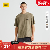 CAT卡特夏季 凉感 男户外轻薄舒适透气扎染宽松T恤短袖