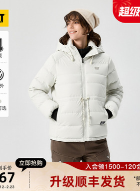 CAT卡特25秋冬新品女士户外收腰远红外发热羽绒服外套商场同款