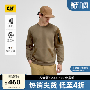 远红外发热保暖无帽套头卫衣商场同款 时尚 男士 CAT卡特春季