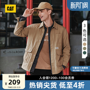 式 外套 美式 长袖 开衫 工装 经典 风格 薄款 CAT卡特春款 美拉德衬衫 男士
