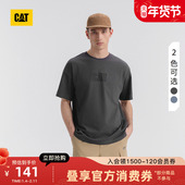 CAT卡特25夏季 字母T恤 户外休闲宽松网眼绣花水洗短袖 新品 男士