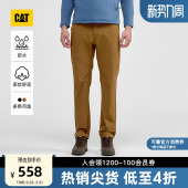 商场同款 简约户外防水明线弹力直筒长裤 男士 CAT卡特春季