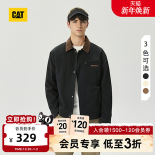 底特律夹克 户外休闲复古撞色翻领工装 CAT卡特25秋冬新品 男士