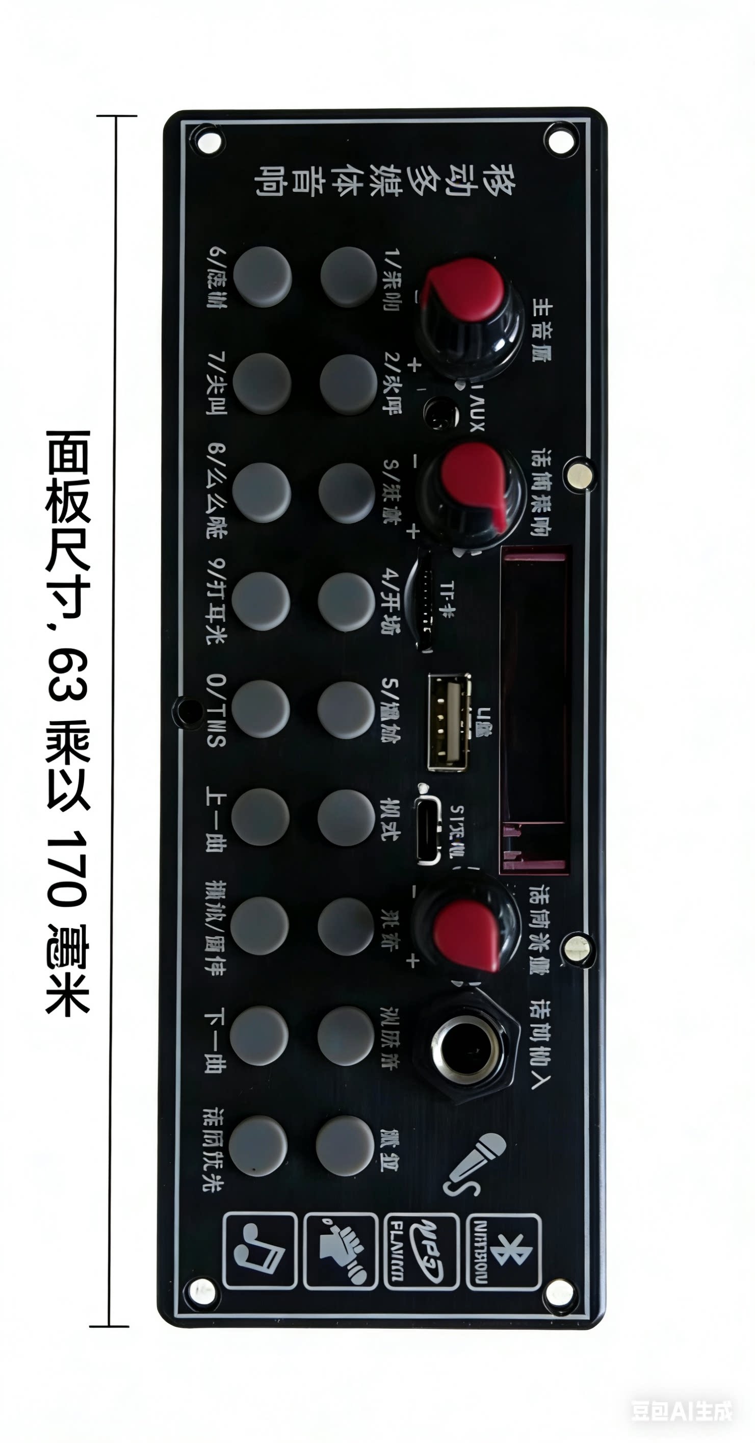 适用于山水SS20拆机二手蓝牙5V广场舞音响功放板尺寸63&times;170mm