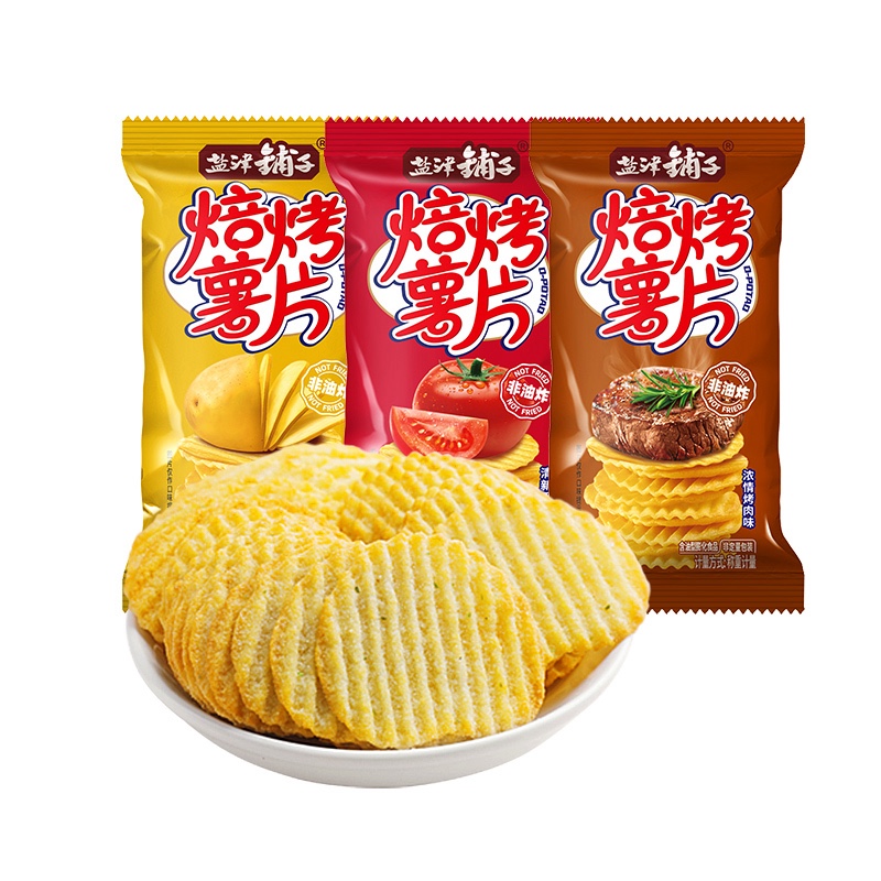 盐津铺子烘烤薯片500g海苔香辣