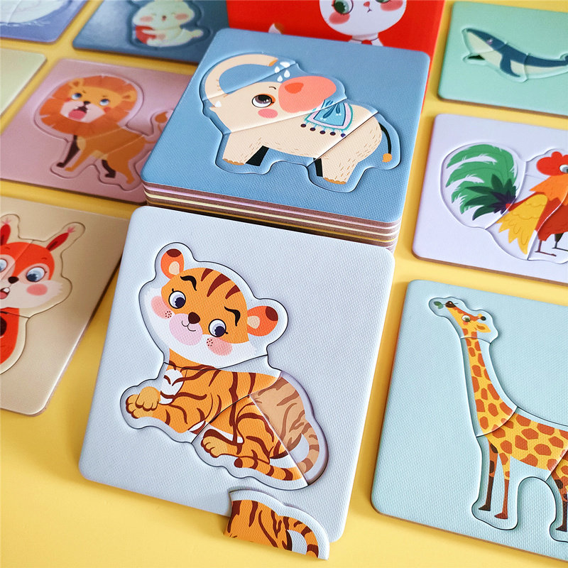 动物拼图入门级早教益智