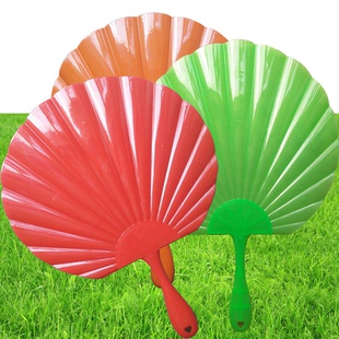 塑料扇加厚蒲扇新款 高档扇一体成型圆形大扇夏季 家用手摇扇驱蚊扇