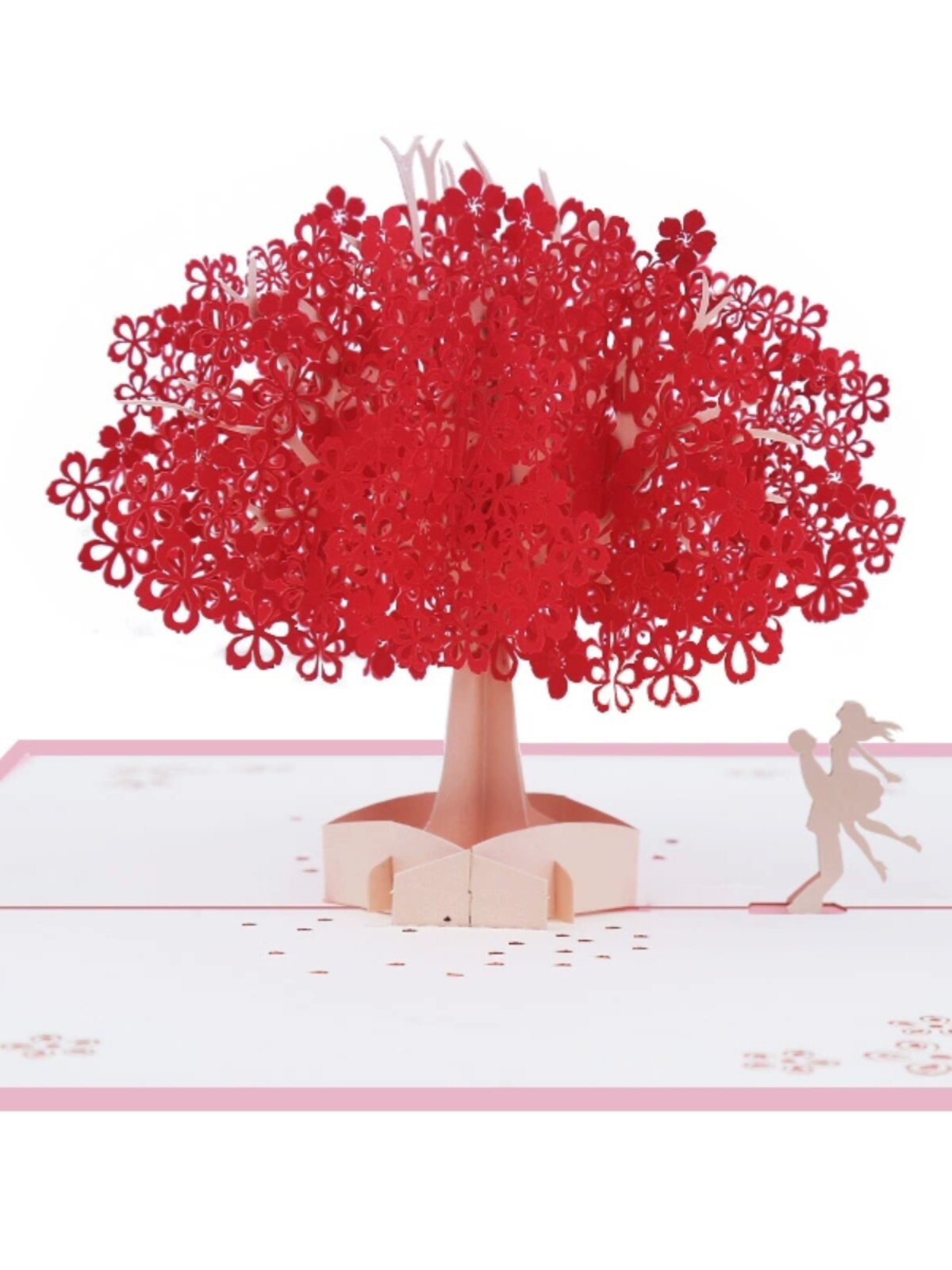 创意樱花树节日通用小卡片情人节生日祝福七夕礼物情侣3D立体贺卡