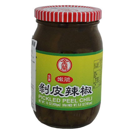 金兰 剥皮辣椒 450g/瓶 中国台湾地区进口