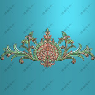 精雕图欧式大厅背景墙玄关装饰对称洋花石雕图屏风长条款A12洋花