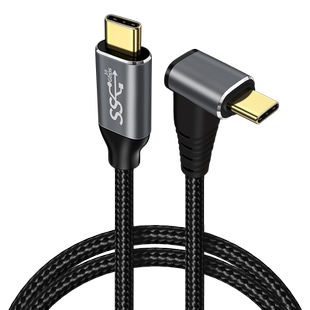 迎春yc2一线通双头Type c充电数据线快充100W弯头侧插视频线便携屏tpc接口笔记本电脑适用苹果任天堂switch