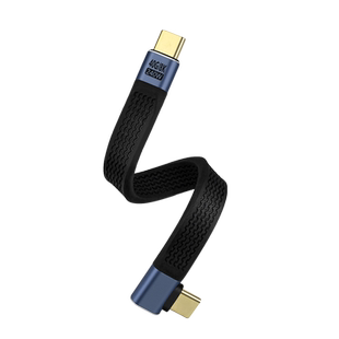 Typec数据线USB3.2Gen2公对公转母USB4全功能8K延长软扁短板线40G高速PD快充适用三星闪迪固态移动硬盘连接线