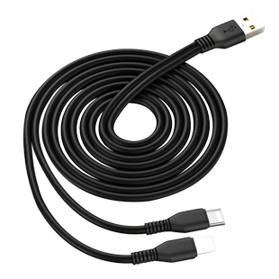 适用于安卓苹果Typec华为vivo小米oppo手机多头一出二充电线USB插头一分二双头一拖二同时供电两头数据线两口