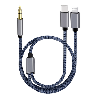 适用于AUX音频线3.5mm一分二苹果Typec手机车用连接线音响音箱转接头车载接口马自达雅阁CRV哈弗汽车长安吉利