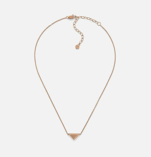 外贸纯原时尚百搭简约倒三角图标个性设计项链耳钉套装可送礼