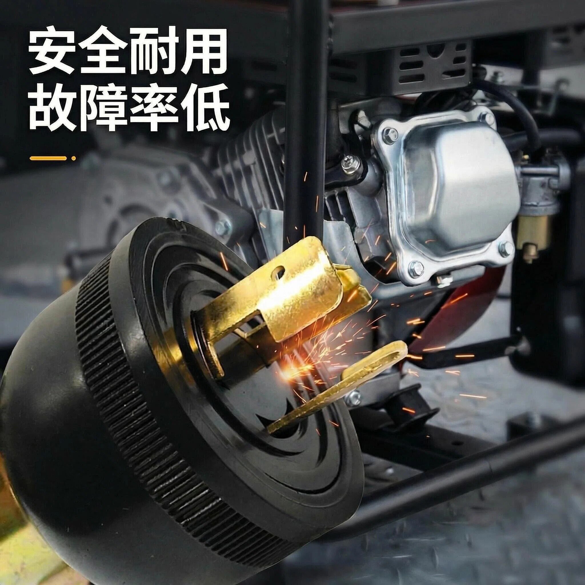 汽油发电机220v专用插头插座纯铜单配件大全转换头防脱落输出电源