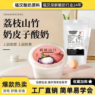 福汉酸奶原料荔枝山竹奶皮子粉水果捞配料烘培店奶吧店商用发酵粉