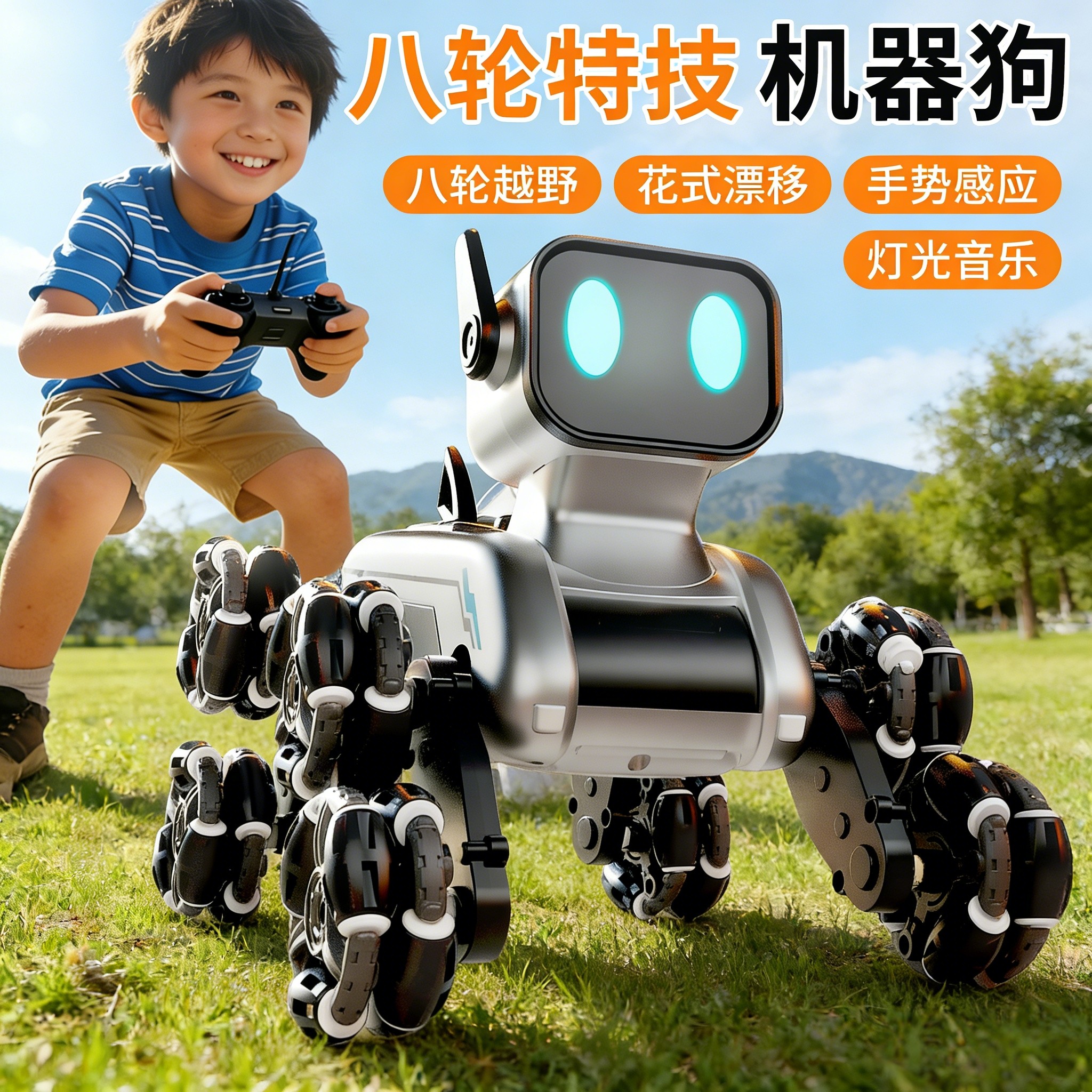 智能机器狗2026新款机械狗遥控车汽车儿童玩具男孩的生日礼物男童,玩具/童车/益智/积木/模型,电动/遥控车,淘宝优惠券,粉丝福利购,淘宝优惠卷