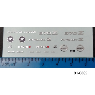 1:18 370Z FairladyZ 模型标志金属效果水贴纸 01-0085