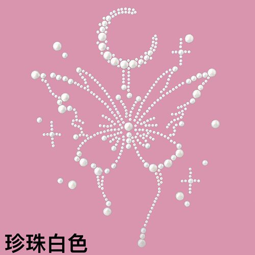 新款韩国珍珠蝴蝶结甜美可爱烫钻手工手作毛衣T恤卫衣包包烫钻