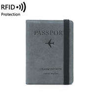 RFID simple and ultra-thin Korean ins anti-theft card multi-functional air ticket holder storage bag, travel passport card holder case thumbnail 2