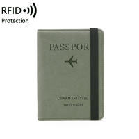 RFID simple and ultra-thin Korean ins anti-theft card multi-functional air ticket holder storage bag, travel passport card holder case thumbnail 3