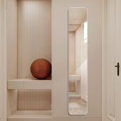 超窄镜子贴墙自粘长条极窄全身镜全身镜家用无边框挂墙玻璃全身镜