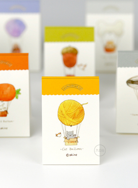 热气球旅行沈欣如创意九口山迷你A7小本子MINI NOTE 随身便携小号口袋记事本 可爱手绘卡通纸模手帐小号本子