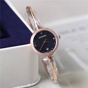 正品 JOHNNIE尊尼手表女表女士防水石英表手链超薄镶钻防水6038