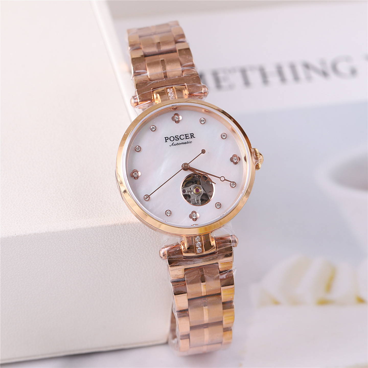 正品poscer宝时捷手表女表女士自动机械表镂空防水潮流保时捷6155