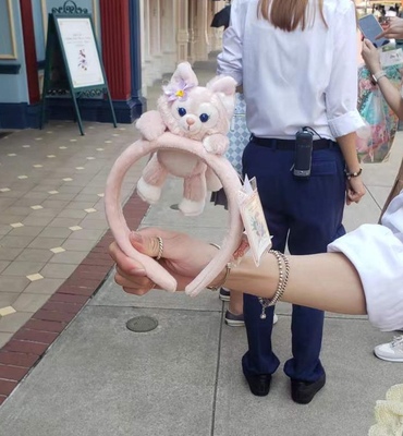 香港迪士尼 玲娜贝儿卡通毛公仔发饰头饰可爱发箍