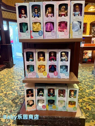 香港迪士尼 灰姑娘白雪公主爱丽儿公主艾莎公主换装娃娃女童玩偶