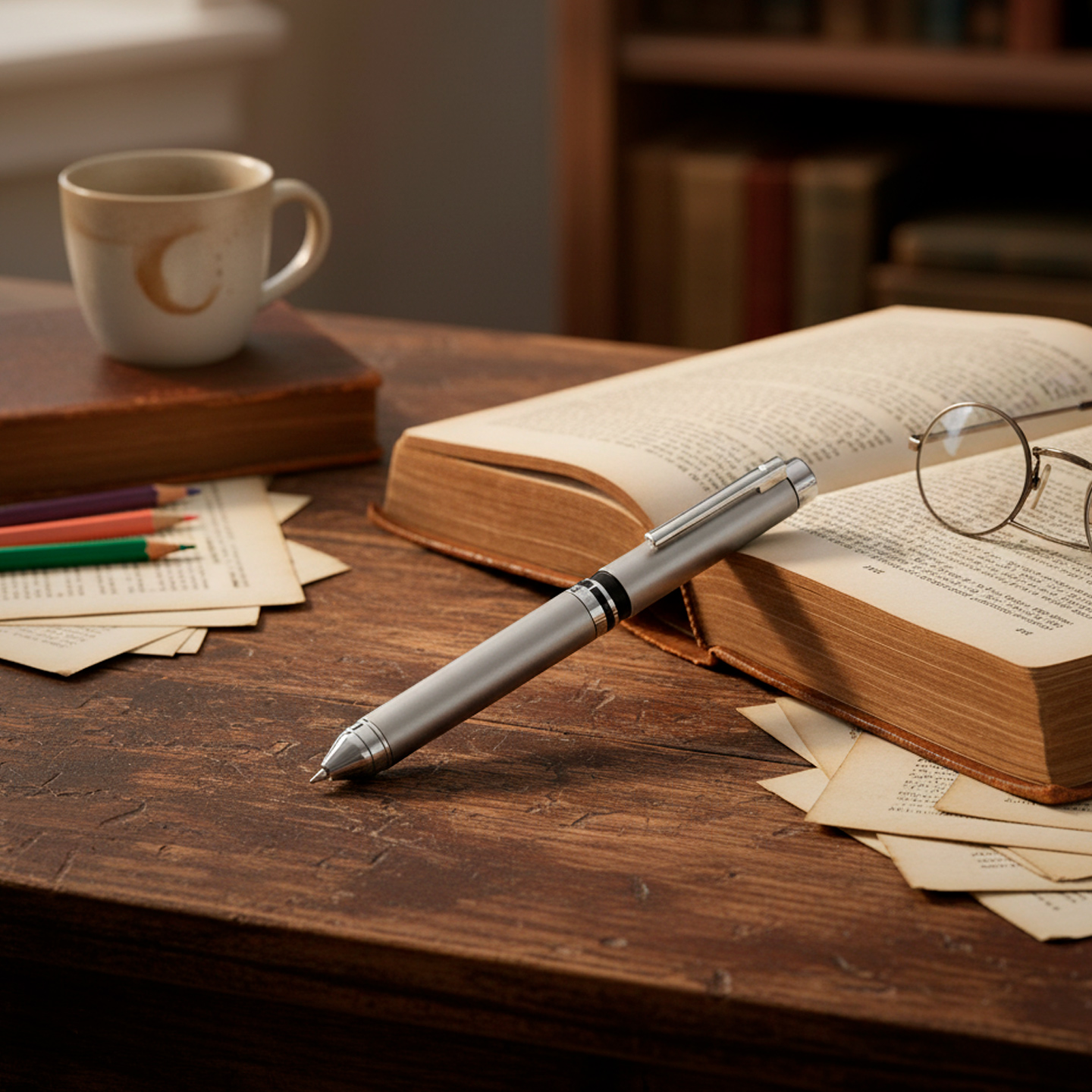 全金属多色圆珠笔自动铅笔多合一