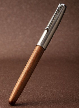 不歪尖人工挑尖打磨金豪51A木杆616原木实木暗尖包尖复古钢笔