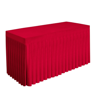 会议桌布立绒加厚绒布定制酒店活动展会长方形台布长条桌套罩桌裙