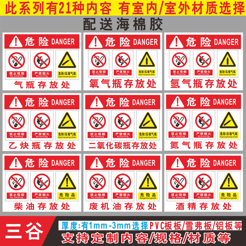 二氧化碳存放处标牌危险品