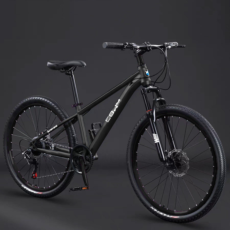 宝马架型小土坡山地车自行车男女学生变速车碟刹减震成人越野单车