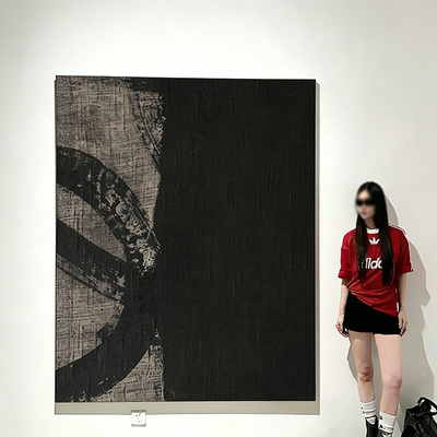 侘寂风高级抽象酒店民宿装饰壁画