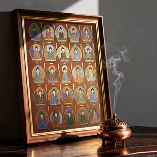 《千佛图》新中式佛像玄关装饰画禅意美学书房茶室小众艺术感挂画