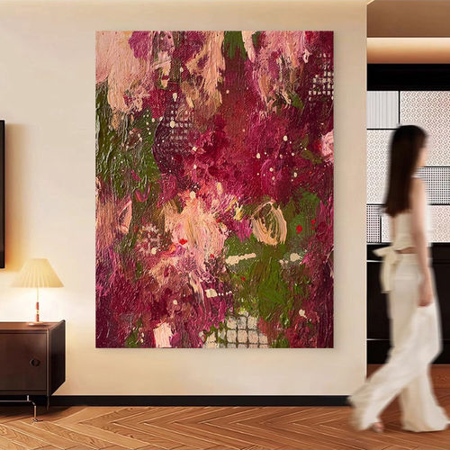 现代简约《幻胭》高级感挂画入户玄关装饰画客厅饭厅书房艺术壁画